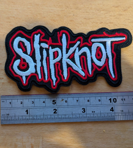 Slipknot logo red - red, sew