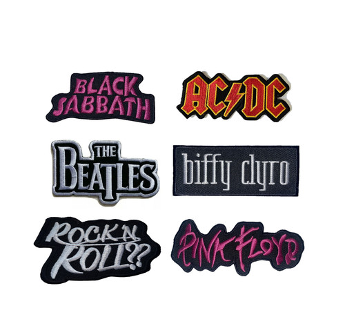 Music embroidered patches - embroidered,