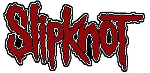 Slipknot shaped logo sew - -on, /