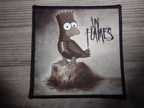 Flames patch death - patch, metal